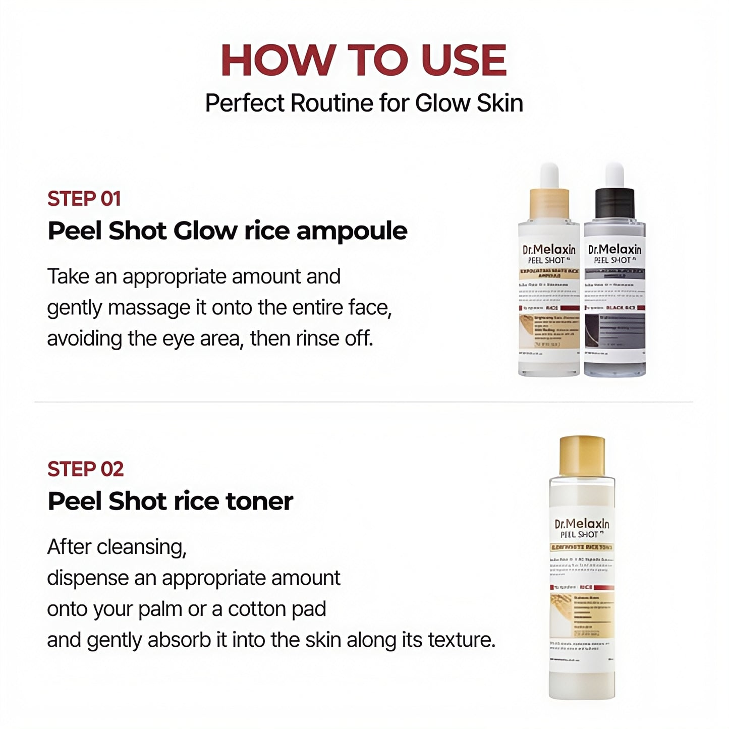 Dr.Melaxin Peel Shot Glow Rice Ampoule
